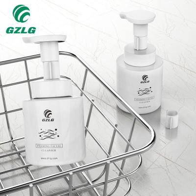 China Amber Square Luxury Biodegradable Liquid Foam Pump Soap Lotion Plastic Bottle Eco-friendly Body Wash Bottle for sale