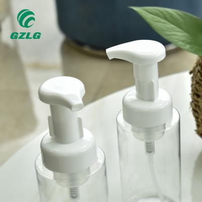 China Eco - Friendly Transparent Hand Wash Empty Bottle White Plastic Liquid Lotion Dispenser Bottle With Pump for sale