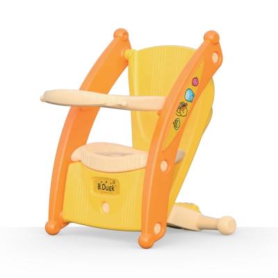 China 12-36 month baby rocking horse B.Duck dining chair two-in-one multi-function baby dining table kids dual-use rocking chair for sale