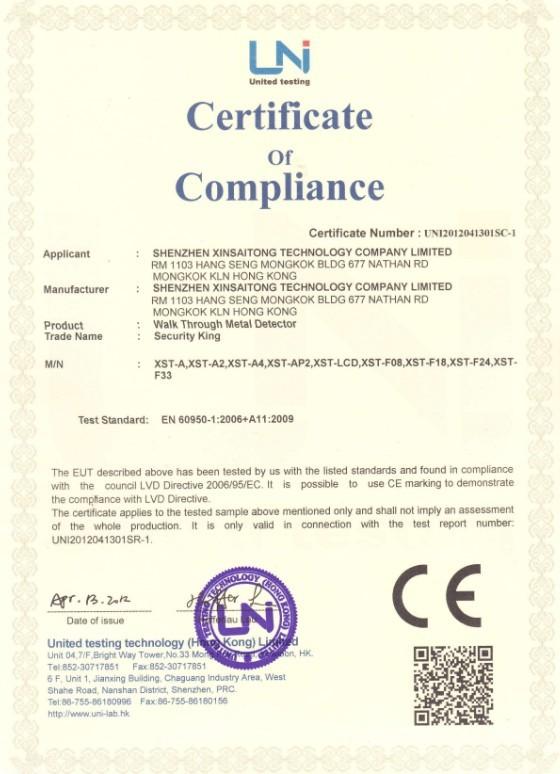 CE - Shenzhen Xinsaitong Technology Company Limited