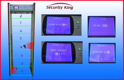 Cina Metal detector impermeabile della struttura di porta dello schermo LCD con rilevazione di Multizones in vendita