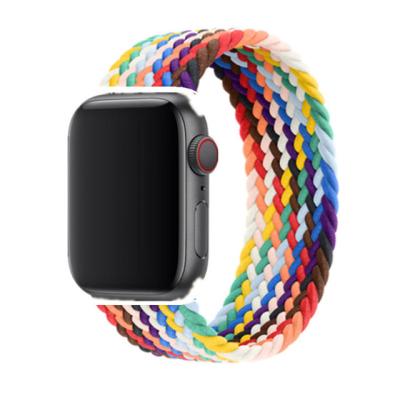 China Wholesale Price Nylon Nylon Woven Men Band Loop Braided Wire For Apple Watch 41mm 45mm 44mm Sports Elastic Band Stretch 38mm Strap for sale