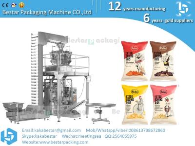 China Automatic Cereals Snacks Packing Machine /10 heads weigher vertical potato chips packing machine for sale