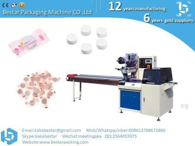 China China factory High quality turntable type automatic Feeding & packing line packing machine for Compressed facial mask for sale