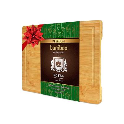 China Sustainable High Quality Bamboo Wooden Chopper Bamboo Cutting Board With Storage for sale