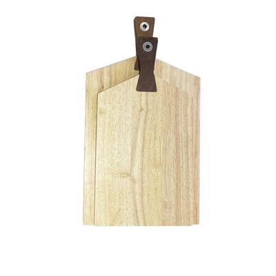 China Sustainable Wooden Household Bread Board Pizza Tray With Handle Chopping Board Solid Wood Cutting Board for sale