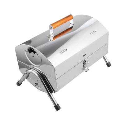 China Easily Assembled Portable Stainless Steel Charcoal BBQ Grill For Camping for sale