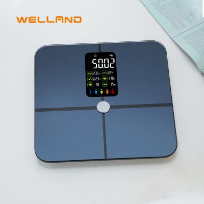 China Large Capacity Welland Big VA Electronic Smart Screen BMI Analyzer Body Fat Scale for sale