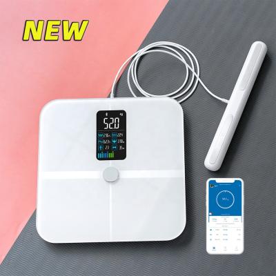 China Professional 8 Electrodes Bathroom Weighing High Cass Quality 8 Electrodes Personal Smart Body Fat Scale With ITO Glass And VA Large Screen for sale