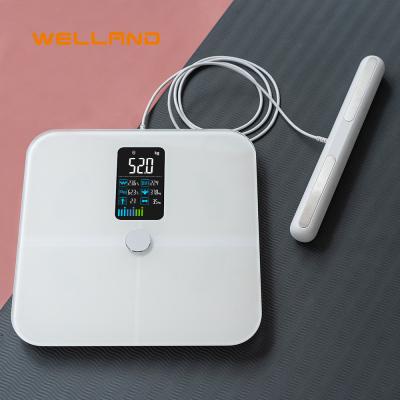 China Large Capacity 8 Electrodes Body Fat Scale With Handle Bar Electronic Full Body Measurement Scale for sale