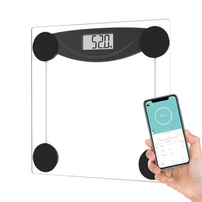 China BIA Chip Smartphone App Bathroom Scale High Precision Body Weighing Digital LCD Backlight Peraonal Scale for sale