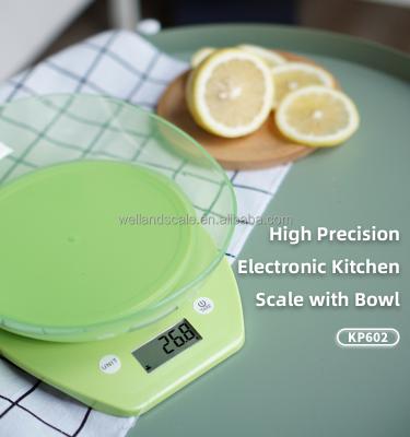 China WITH LID Accurate 0.1g Scale Electronic Food Cooking Scale Bowl Kitchen Scale Green for sale