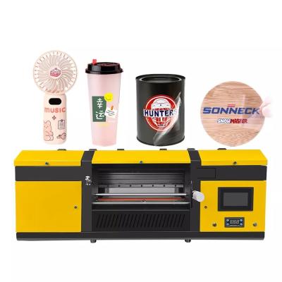 China Office Hotels All In One DTF Sticker Printer Sticker Printing Machine UV Roll To Roll DTF Printer For Golden Foil UV Film Printing for sale