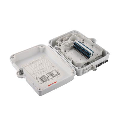 China IP65 waterproof 24 port odf 12 cores ftth optical distribution box wall mount pole fiber box 3 inlet 24 optical outlet à venda