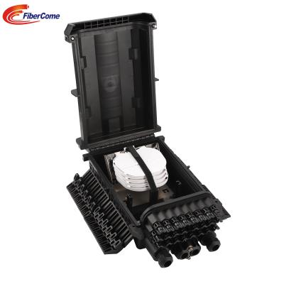 中国 IP68 4/24 ports fiber distribution box fiber optic equipment joint closure PP+GF PA66 96 core wall pole mounted outdoorenclosure 販売のため