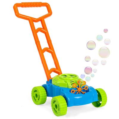 China Cartoon Toy Children Hand Push Bubble Car Toys For Kids Fashion Bubble Lawn Mower Outdoor Bubble Blowing Toys for sale