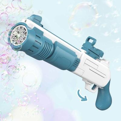 China Cartoon Toy 10 Holes Electric Bubble Gun Gatlin Gun Machine Soap Bubbles Magic Bubble For Outdoor Bathroom Toys For Kids for sale