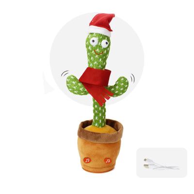 China 32cm Cactus Dancing Cactus Singing and Dancing Swinging Toys Talk Plush Electronic Toys Twisting Singing Dancer Talking Novelty Funny Music Luminescent Gifts for sale