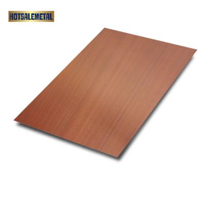 China Bronzed Ceiling hairline bronze CAFE stainless steel sheet/coating for decoration 430 304 316 stainless steel plates/sheet for sale