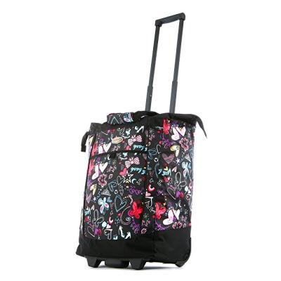 China Newest Fashinable Black Lightweight Cabin Approved Carry On Trolley Bag Hand Luggage Bag Travel Bag For Women for sale