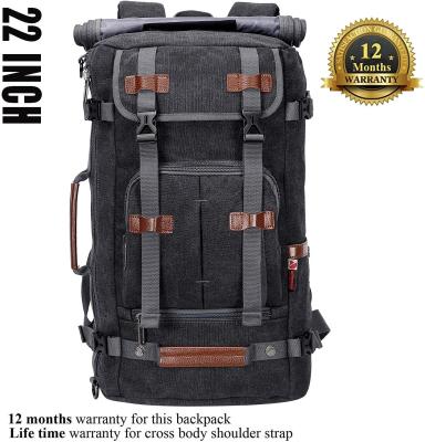 China Wholesale OEM/ODM Vintage Bonita Canvas Rucksack Large Capacity Travel Rucksack Rucksack Convertible Shoulder Backpack for sale