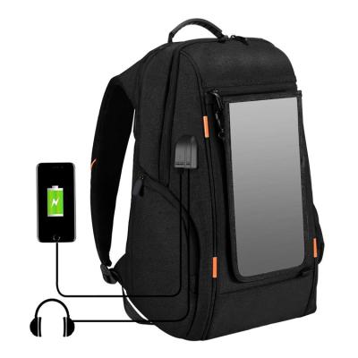 China Solar Panel Waterproof School Backpack Usb Solar Charging Left Hand Backpack With Charger Solar Panel Camp Solar Panel Solar Backpack for sale