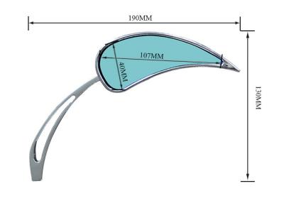 China Galvanisierter Motorrad-Rückspiegel-spezielle geformte große Verschiebung ISO900 zu verkaufen