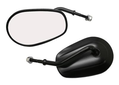 China Color negro oval modificado espejo retrovisor de la motocicleta de Harley con la galjanoplastia de plata en venta