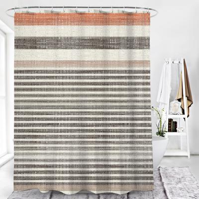 China Latest American Style Design Polyester Print Bathroom Curtain Hot Selling Waterproof Bath Stored Curtain for sale