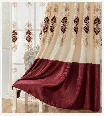 China Villa Europe Tende, Hotel Lounge Blackout Cortina Blackout, Luxurious Finish Embroidered Jacquer Curtains for sale