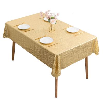 China High Quality Oilproof Round Table Cover , Fancy Rectangular Sequin Tablecloth For Wedding for sale