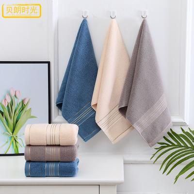 China Cotton Bathroom Solid Color Bath Towel QUICK DRY For Adults Face Hand Terry Washcloth Travel Sport Towel for sale