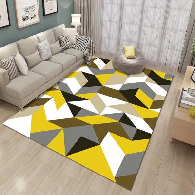 China CLASSIC Modern Geometry Printed Rug For Decor Nordic Area Rugs Living Room Bedroom Non Slip Washable Rug Removeable Rug for sale