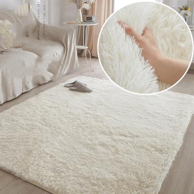 China CLASSIC White Fluffy Blanket Living Room Decoration Thick Plush Bedroom Carpets Living Room Anti-Slip Soft Blankets Large Floor Carpet for sale