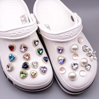 China Hot Charms Diamond Designer Shoes Bling Metal Croc Pieces Charms DIY Creativity Sale Designer Charms for sale