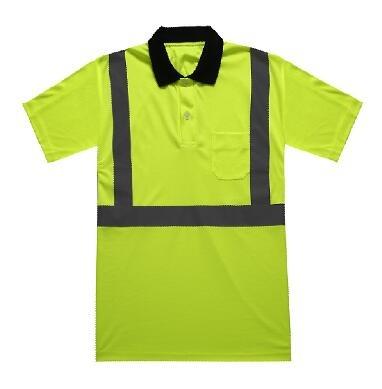 China 100% polyester Self-protective, reflective bird's eye fabric polo shirt for sale