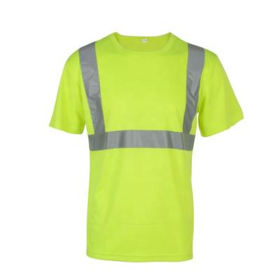 China Wholesale High Visibility Safety Reflective T-shirt Working Wear For Men Polo Collar Fluorescent Workwear for sale