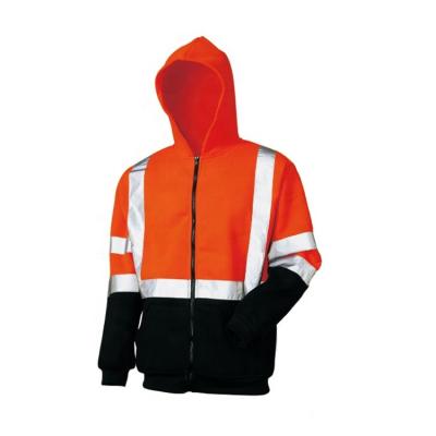 China High Visibility Warning Safety Operation Winter Construction Safety Sweatshirt Hoodie for sale