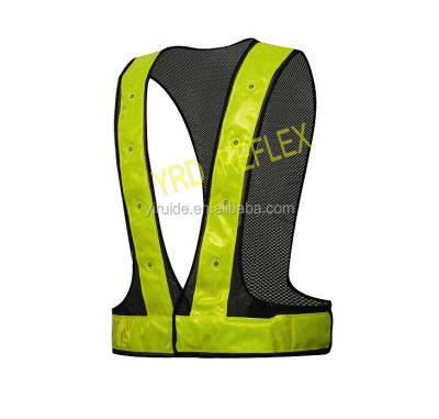 China Reflective Vest With Running Led Lights Flashing Reflective Vest With Led Lights for sale