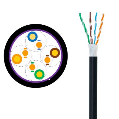 중국 로에스 0.5 밀리미터 Cat5E Ｕ UTP 옥외 선로설비 케이블 지지 OEM ODM 판매용