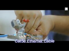 conductor 0.51mm futp 4 pairs double jacket cat5e lan ethernet cable 24awg