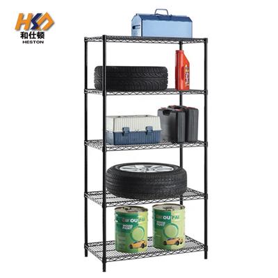 China 600MM 1.2M Chrome Metal Storage Shelves Heavy Duty 4 Tier Metal Shelving Unit Rack for sale