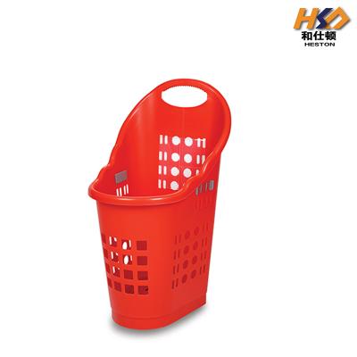 China Cesta roja de 510M M 60LTR Mini Shopping Grocery Pickup Market con las manijas cuatro ruedas en venta