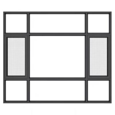 China Magnetic Screen New Aluminum Hurricane Impact Windows Double Glazing Aluminum Frame Windows Casement Window for sale