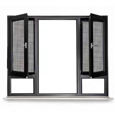 China Swing New Customizable Double Glazed Aluminum Window Low E Glass Aluminium Casement Windows with Screen for sale