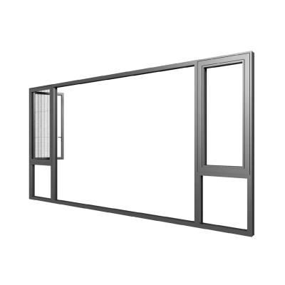 China Swing Hurricane Impact Windows Thermal Break Bedroom Living Room Tempered Glass Soundproof Casement Windows for sale