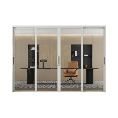 China Thermal Insulation Large Residential Big Vision Sliding Doors Triple Glass Sliding Doors Thermal Break Aluminum Sliding Door for sale