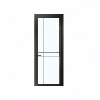 China Waterproof Hurricane Impact Thermal break Front Double doors Casement Doors Aluminum Frame Bathroom Modern Casement Door for sale