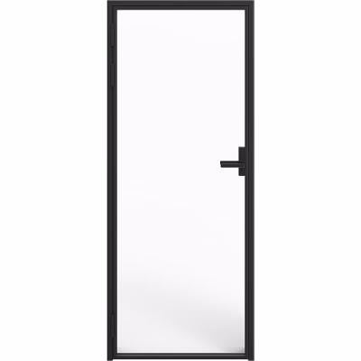 China Waterproof High quality modern solid core  french styleNarrow Frame Casement Aluminium Interior Glass door for sale