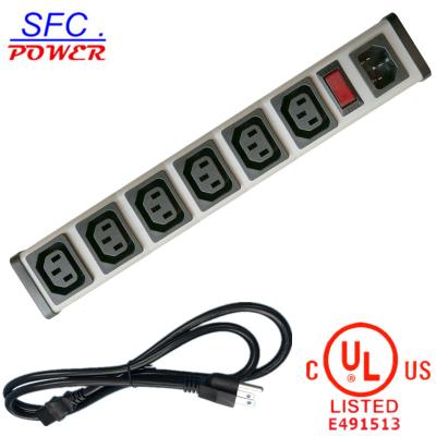 China Industrial IEC 60320 C13 C14 IEC Power Distribution Units 6 Sockets Power Strip Smart Bar For Multiple Network Cabinet Electrical Outlets for sale